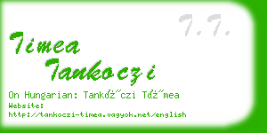 timea tankoczi business card